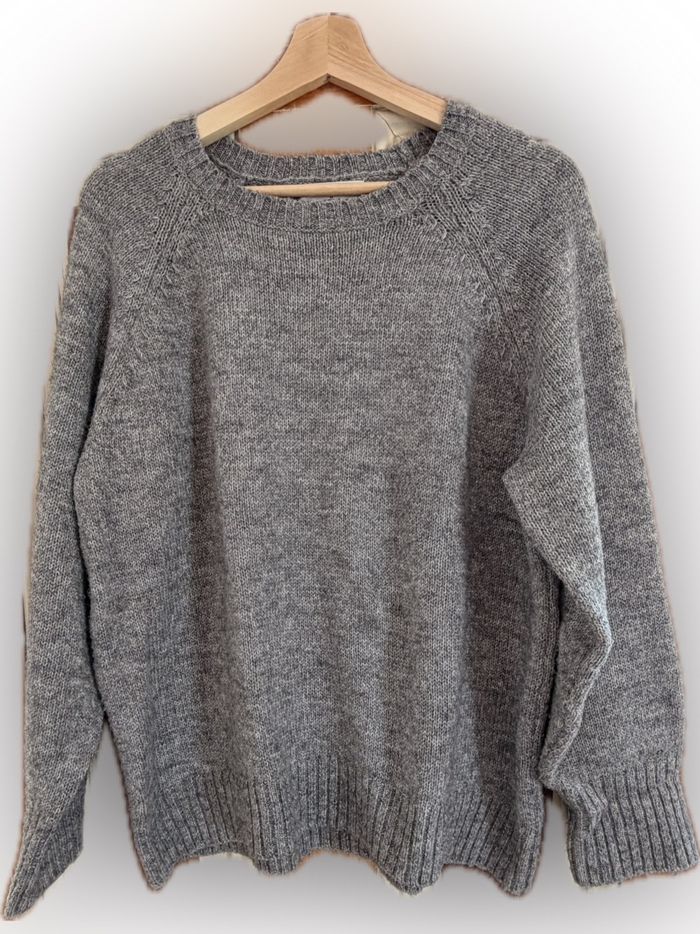 Old Navy Gray Oversized Crewneck Sweater Medium Cozy Knit